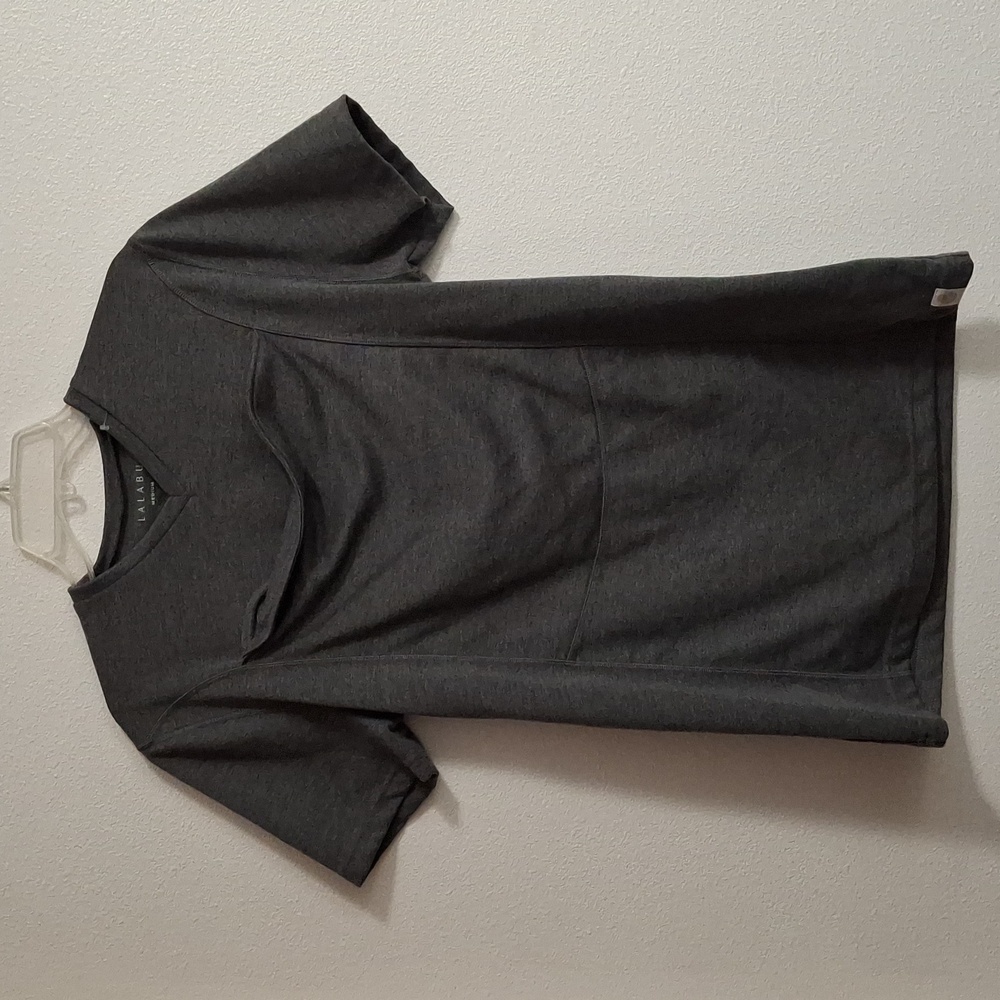 Lalabu V-Neck Dad Shirt Gray Size Medium NWOT